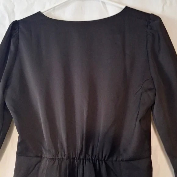 3/$20--J. Crew Black Button-Up Blouse, Cropped, Long Sleeves - Picture 9 of 14